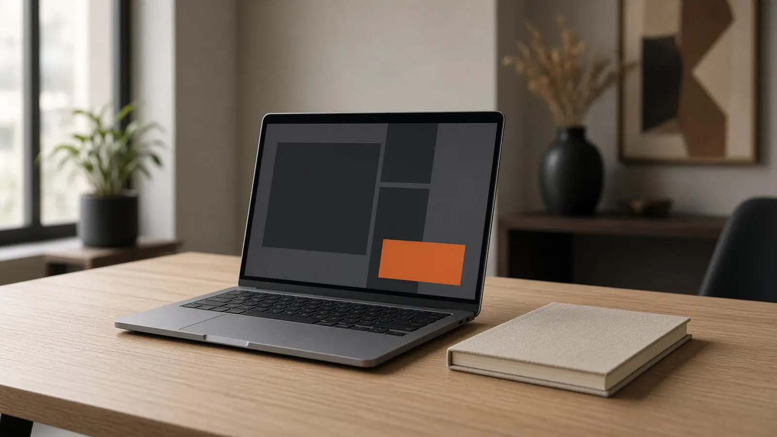Illustrative photograph of a laptop prepared for a website project. Not a client project.